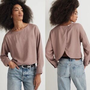 Madewell Light Mauve Tulip Back Relaxed Top
